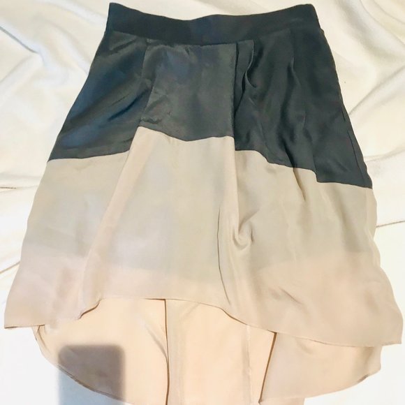 **3/$20** - BCBG High Low Color-Block Silk Skirt - Sz XS - Picture 3 of 9